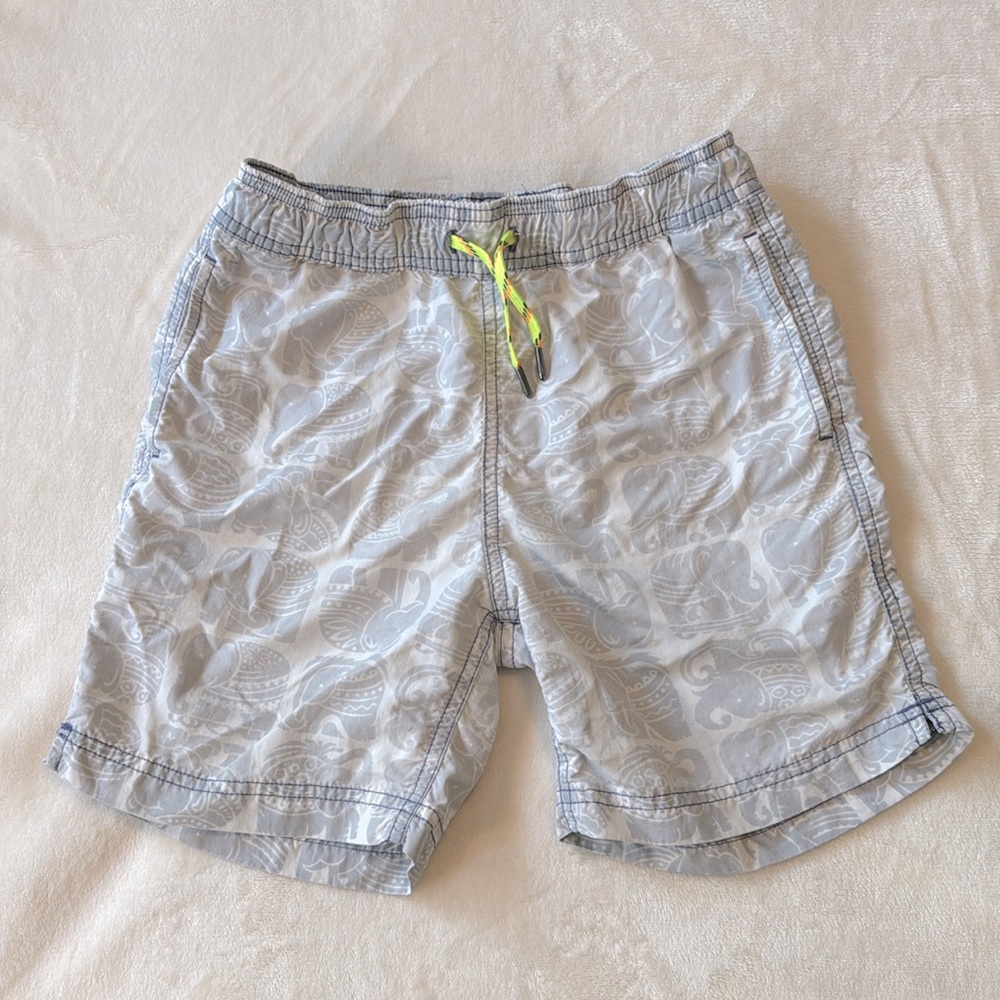 J. Crew Crewcuts Boys Elephants Swim Trunks Size 8